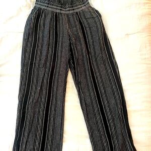 Stripe linen pants